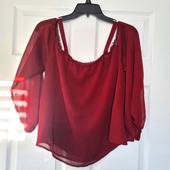 Express sheer bohemian blouse - Picture 1 of 5